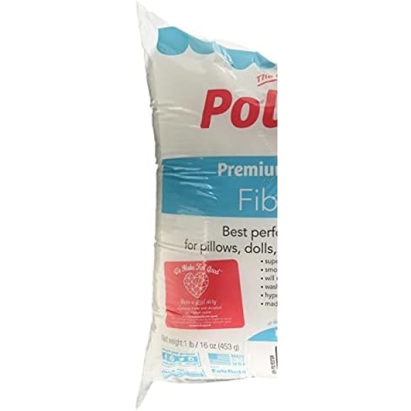 Poly-Fil PF16B Premium Fiber Fill 16 Ounce Bag, White - Image 2