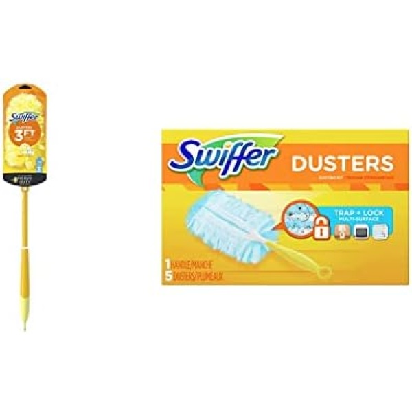 Swiffer Dusters Extendable Handle Starter Kit For Multi Surface Cleaning