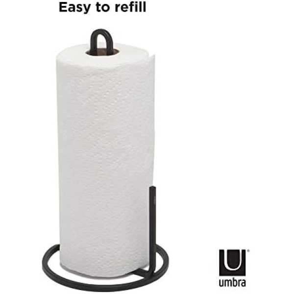 Umbra Squire Paper Towel Holder Stand, Metal Dispenser for Kitchen or Bathroom - Image 5