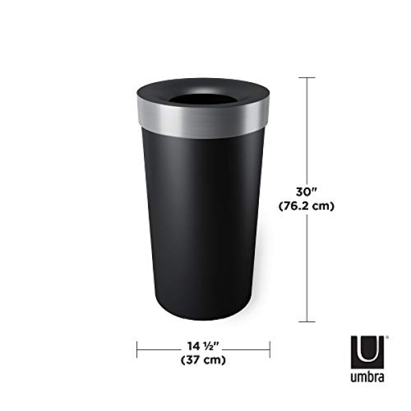 Umbra 1013048-047-REM Vento 16.5-Gallon Open Top Kitchen Trash Large, 30-Inch - Image 2