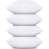 Utopia Bedding Throw Pillow Insert (Set of 4, White), 18 x 18 Inches Pillow
