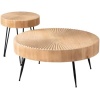 COZAYH 2-Piece Modern Farmhouse Living Room Coffee Table Set, Nesting Table - Image 7