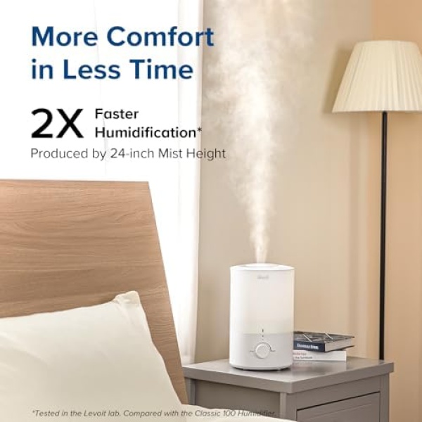 LEVOIT Humidifiers for Bedroom Large Room, 3L Cool Mist Top Fill Oil Diffuser - Image 2