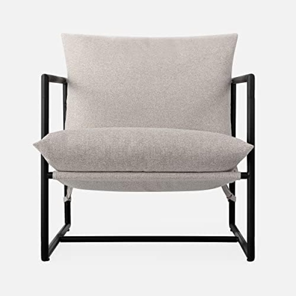 ZINUS Aidan Sling Accent Chair / Metal Framed Armchair with Shredded Foam - Image 10