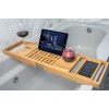 Utoplike Bathtub Caddy Tray, Bamboo Tub Tray with Sliding Towel Holder - Image 8