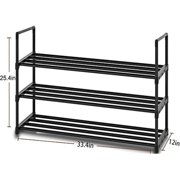 Shoe Rack for Closet Sturdy Shoe Storage Metal Shoe Rack Organizer for Entryway - Image 3