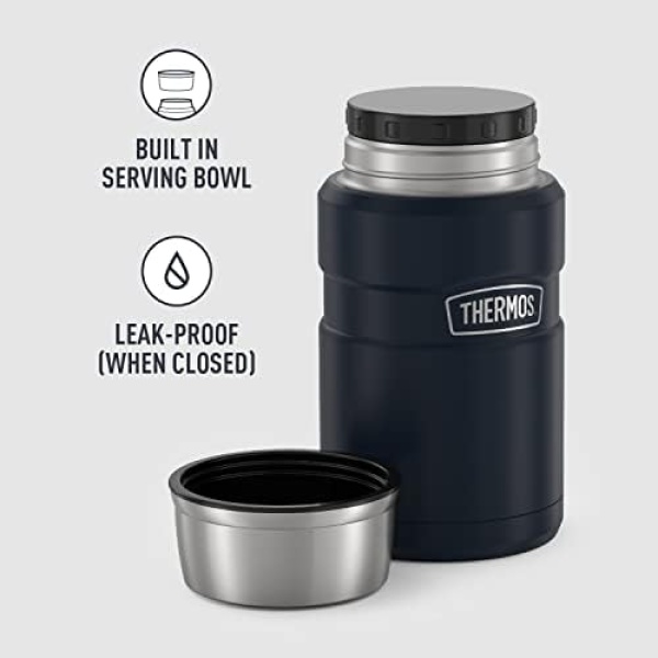 Thermos Stainless King 24 Ounce Food Jar, Matte Blue - Image 4