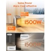 Portable Electric Space Heater with Thermostat, 1500W/750W Safe & Quiet Ceramic - Image 3