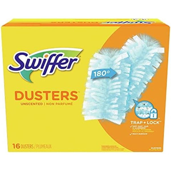 Swiffer 180 Dusters Refills For Multi Surface Cleaning, Disposable, Unscented