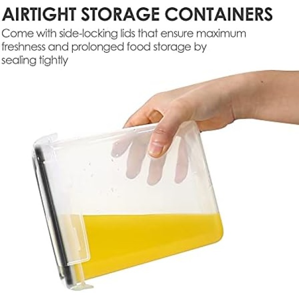 Vtopmart Set of 9 Airtight Food Storage Containers with Lids,Plastic Kitchen - Image 7