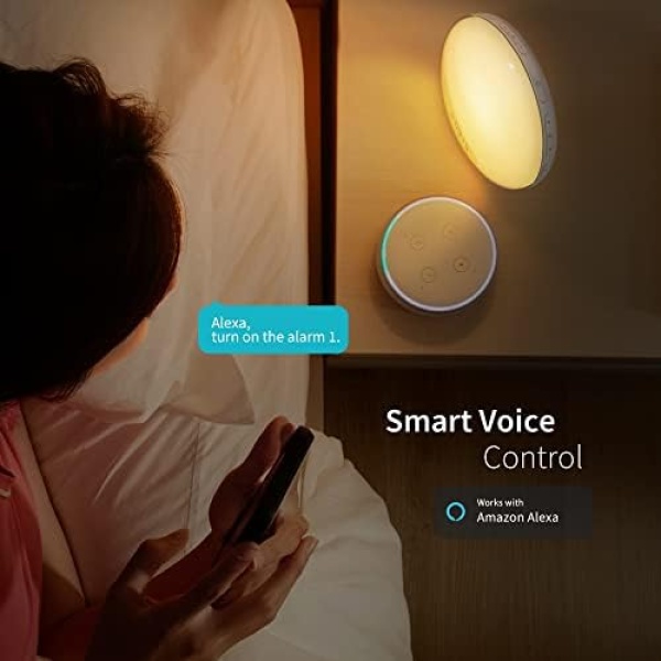 ecozy Sunrise Alarm Clock for Heavy Sleepers, Smart Wake Up Light with - Image 4