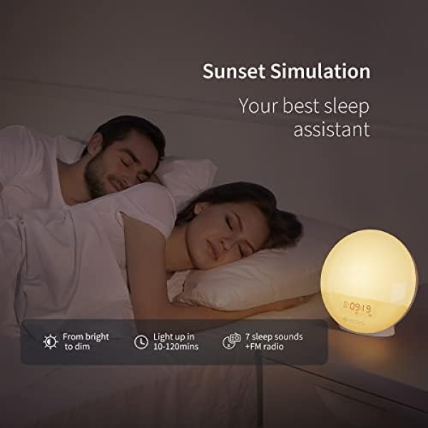ecozy Sunrise Alarm Clock for Heavy Sleepers, Smart Wake Up Light with - Image 8