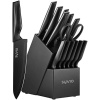Knife Set, syvio 14 Pieces Kitchen Knife Set with Block, Knife Block Set