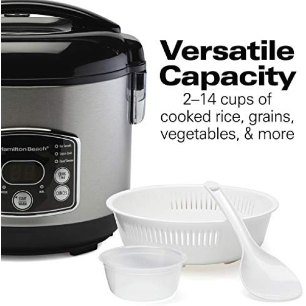 Hamilton Beach Rice & Hot Cereal Cooker, 7-Cups uncooked resulting in 14-Cups - Image 8