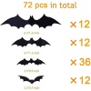 Bats Halloween Decoration 3D Bats Decorations 4 Different Sizes Wall Bat Decor - Image 2