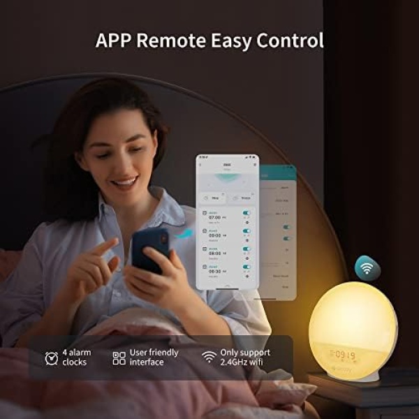 ecozy Sunrise Alarm Clock for Heavy Sleepers, Smart Wake Up Light with - Image 3