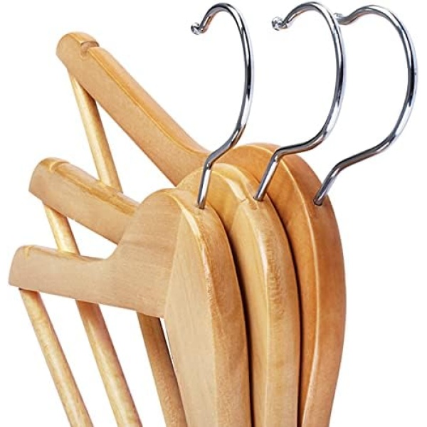 Utopia Home Pack of 20 Non-Slip Premium Wooden Hangers - 360-Degree Rotatable - Image 8