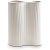 Luxe Infinity White Vase, 9” White Ceramic Vase, Modern Flower Vases