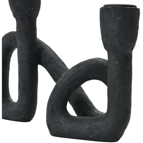 Bloomingville Resin Taper, Black Candle Holder - Image 7