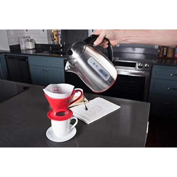 Melitta 640820 Ready Set Joe Filter Cone Pourover Cone Manual Brewer, One Cup - Image 5