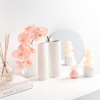 Luxe Infinity White Vase, 9” White Ceramic Vase, Modern Flower Vases - Image 2