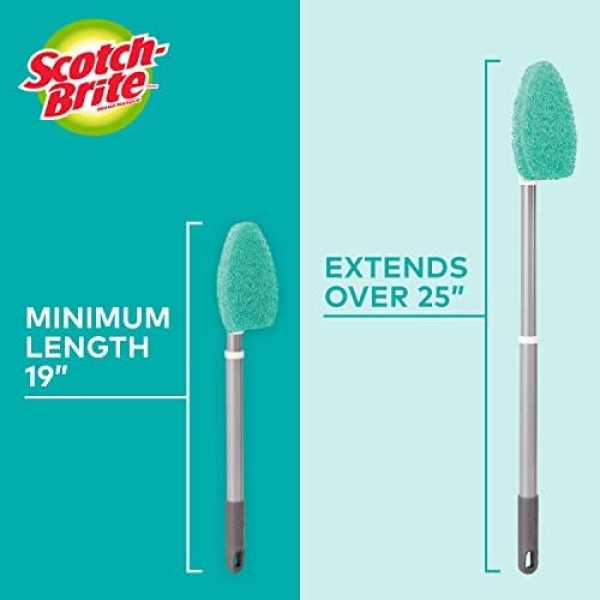 Scotch-Brite Tub and Shower Scrubber, Non Scratch, Long Reach Handle Extends - Image 8