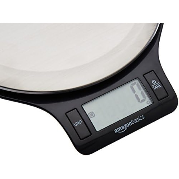 Amazon Basics Stainless Steel Digital Kitchen Scale with LCD Display, Batteries - Image 5