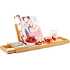 Utoplike Bathtub Caddy Tray, Bamboo Bath tub Tray with Adjustable Arms - Image 6