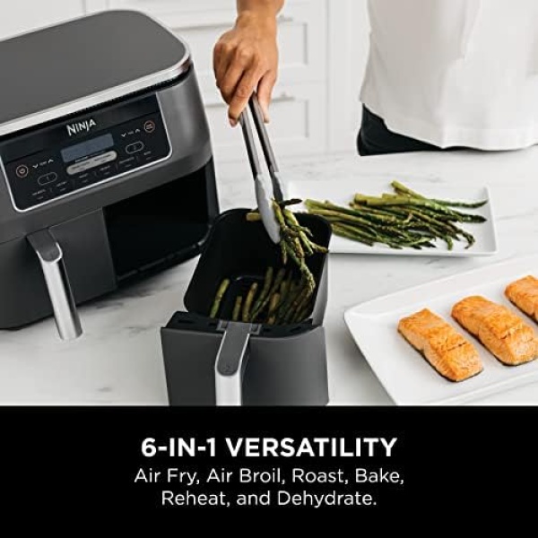 Ninja Foodi 6-in-1 8-qt. (7.6L) 2-Basket Air Fryer DualZone Technology, Match - Image 3