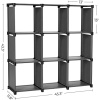 SONGMICS 9-Cube DIY Storage Shelves, Open Bookshelf Closet Organizer Rack - Image 3