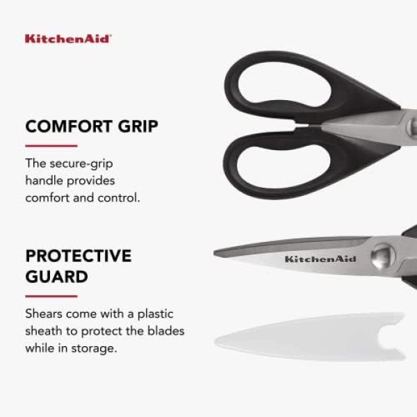 KitchenAid All Purpose Shears with Protective Sheath, One Size, Black - Image 6