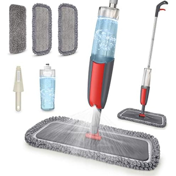 Spray Mops for Floor Cleaning Microfiber Floor Mops with 3 Washable Reusable