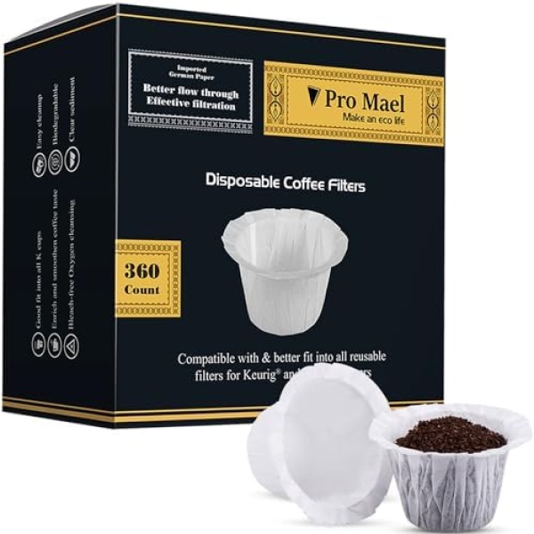 Pro Mael Disposable Coffee Filters 360 Count Coffee Filter Paper for Keurig