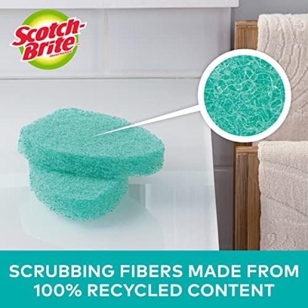 Scotch-Brite Tub and Shower Scrubber, Non Scratch, Long Reach Handle Extends - Image 9