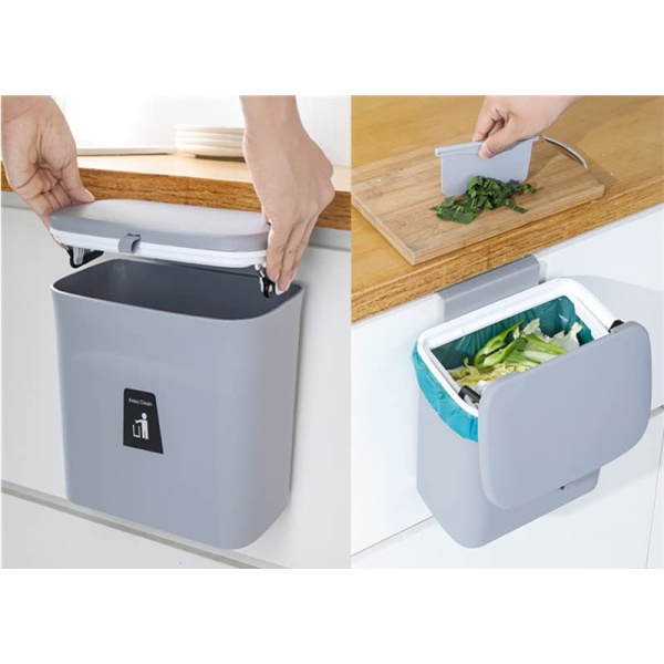 Mujingxin 2.4 Gallon Kitchen Compost Bin for Counter Top or Under Sink - Image 6