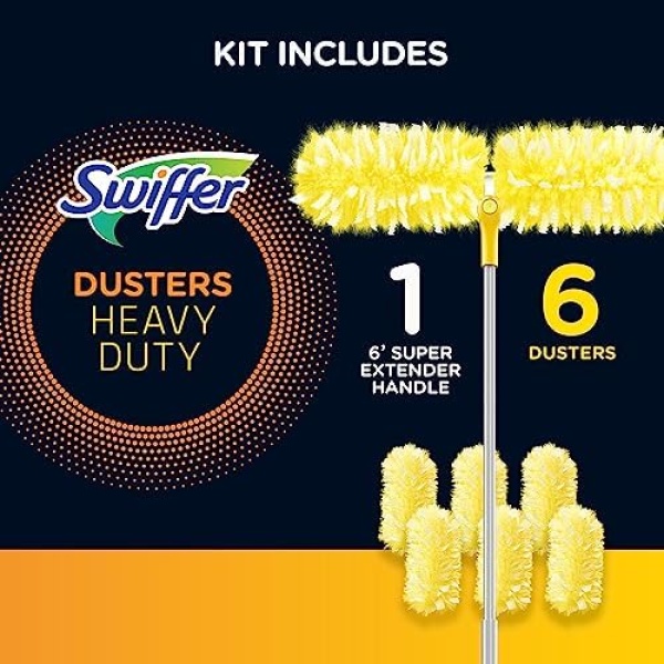 Swiffer Dusters Starter Kit, Heavy Duty Dusters for Cleaning, 1 Super Extender - Image 3