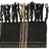 Creative Co-Op Plaid Black & Tan Fringed Woven Cotton Blend Throw - Image 6