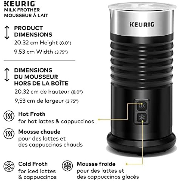 Keurig Milk Frother For Lattes And Cappuccinos, Features Hot And Cold Function - Image 6