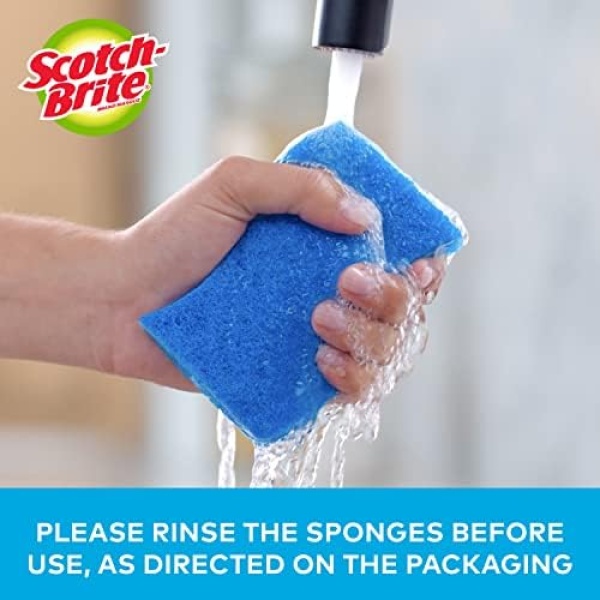 Scotch-Brite Scrub Sponge, 9 Pack, Non Scratch, Multipurpose Sponges for Dishes - Image 4