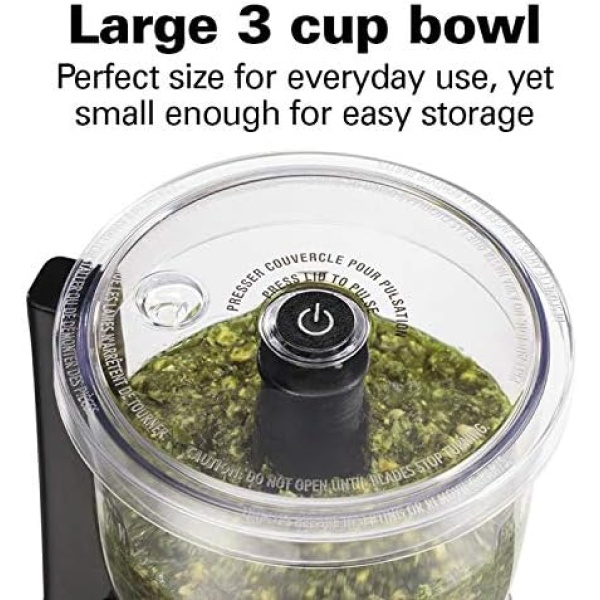 Hamilton Beach Electric Vegetable Chopper & Mini Food Processor, 3-Cup - Image 3