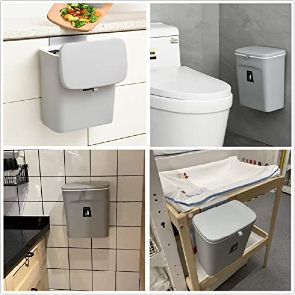 Mujingxin 2.4 Gallon Kitchen Compost Bin for Counter Top or Under Sink - Image 2
