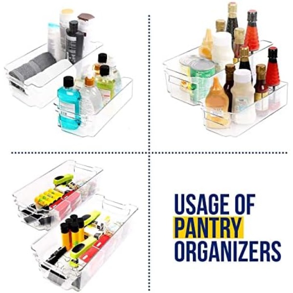 KICHLY 8 Pantry Organizer - Fridge Organizers for Freezer & Refrigerator - Image 6