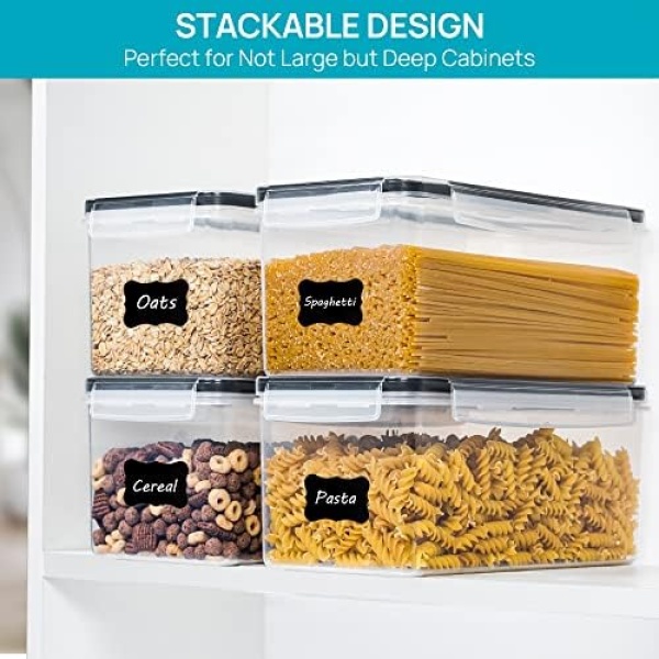 Vtopmart Airtight Food Storage Containers with Lids 4PCS Set 3.2L, Plastic - Image 7