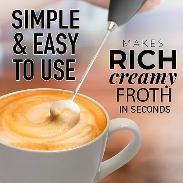 Zulay Powerful Milk Frother Handheld Foam Maker for Lattes - Whisk Drink Mixer - Image 2