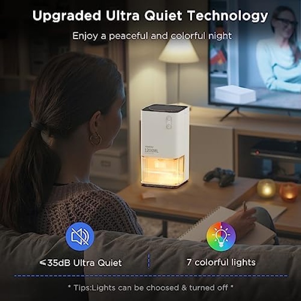 Dehumidifiers for Home Damp, Heelay 320 sq. ft Smart Electric Dehumidifier 40 OZ - Image 6