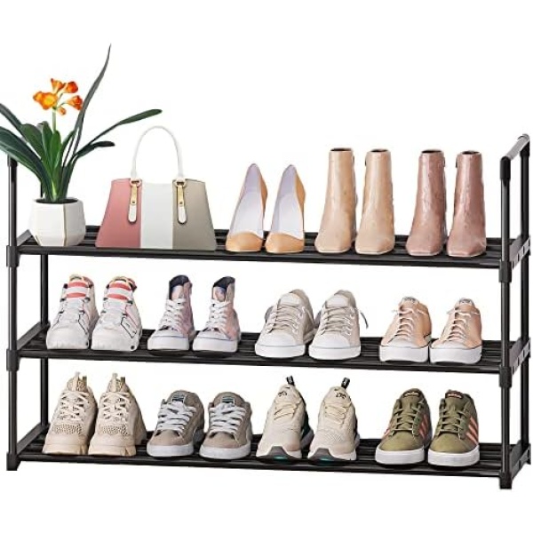 Shoe Rack for Closet Sturdy Shoe Storage Metal Shoe Rack Organizer for Entryway