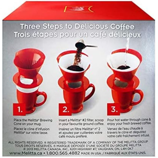 Melitta 640820 Ready Set Joe Filter Cone Pourover Cone Manual Brewer, One Cup - Image 8