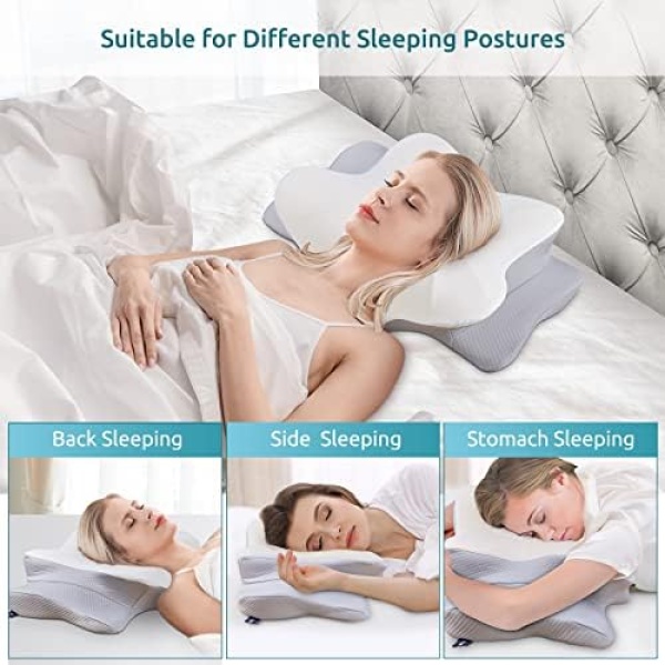 Cervical Pillow for Neck Pain Relief,Contour Memory Foam Pillow for - Image 7