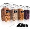 Vtopmart Cereal Storage Container Set, BPA Free Plastic Airtight Food Storage