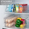 Vtopmart 2 Pack Egg Holder for Fridge, 14 Eggs Stackable Plastic Egg Tray - Image 2